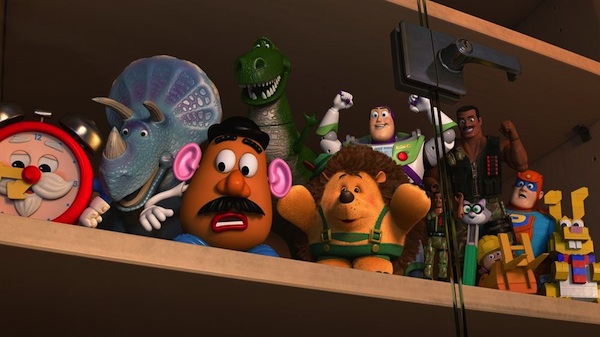 TRIXIE, MR. POTATO HEAD, REX, MR. PRICKLEPANTS, BUZZ LIGHTYEAR, COMBAT CARL