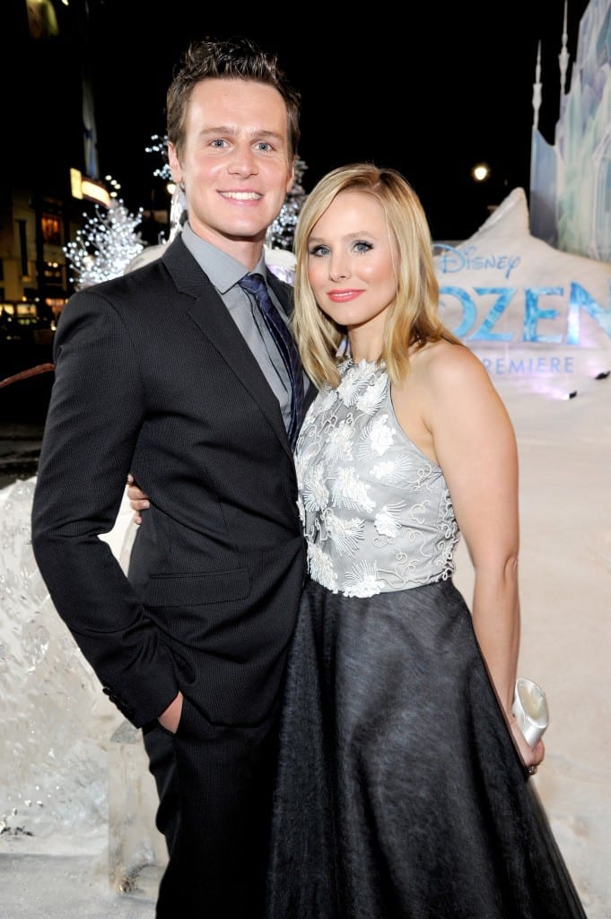 The World Premiere Of Walt Disney Animation Studios' "Frozen" - Red Carpet - jonathan groff kristen bell
