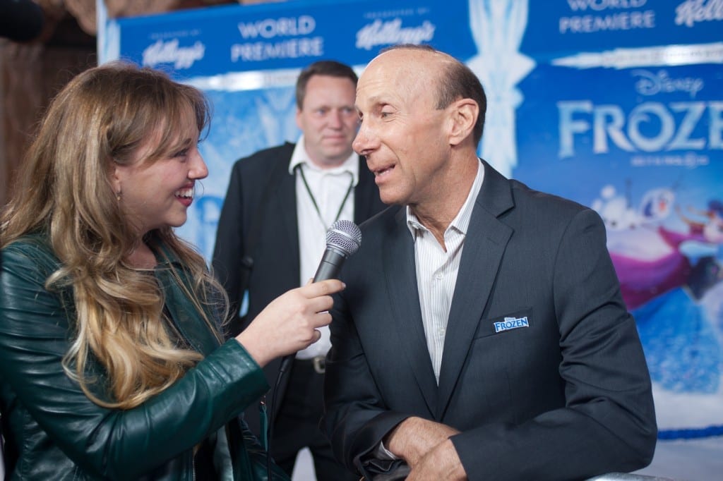 Frozen Premiere-michael giamo frozen art director chelsea robson