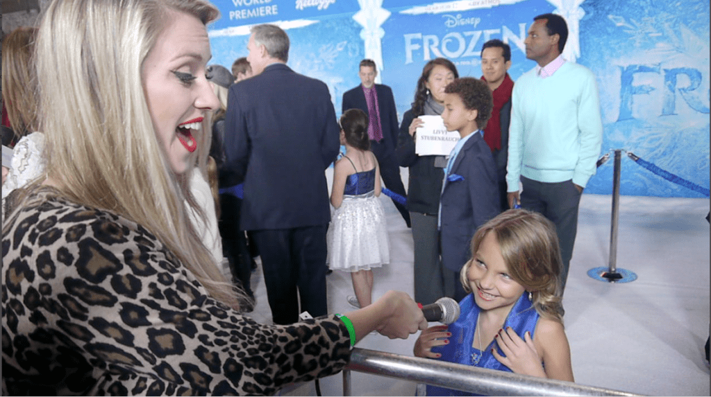 livvy stubenrauch frozen world premiere