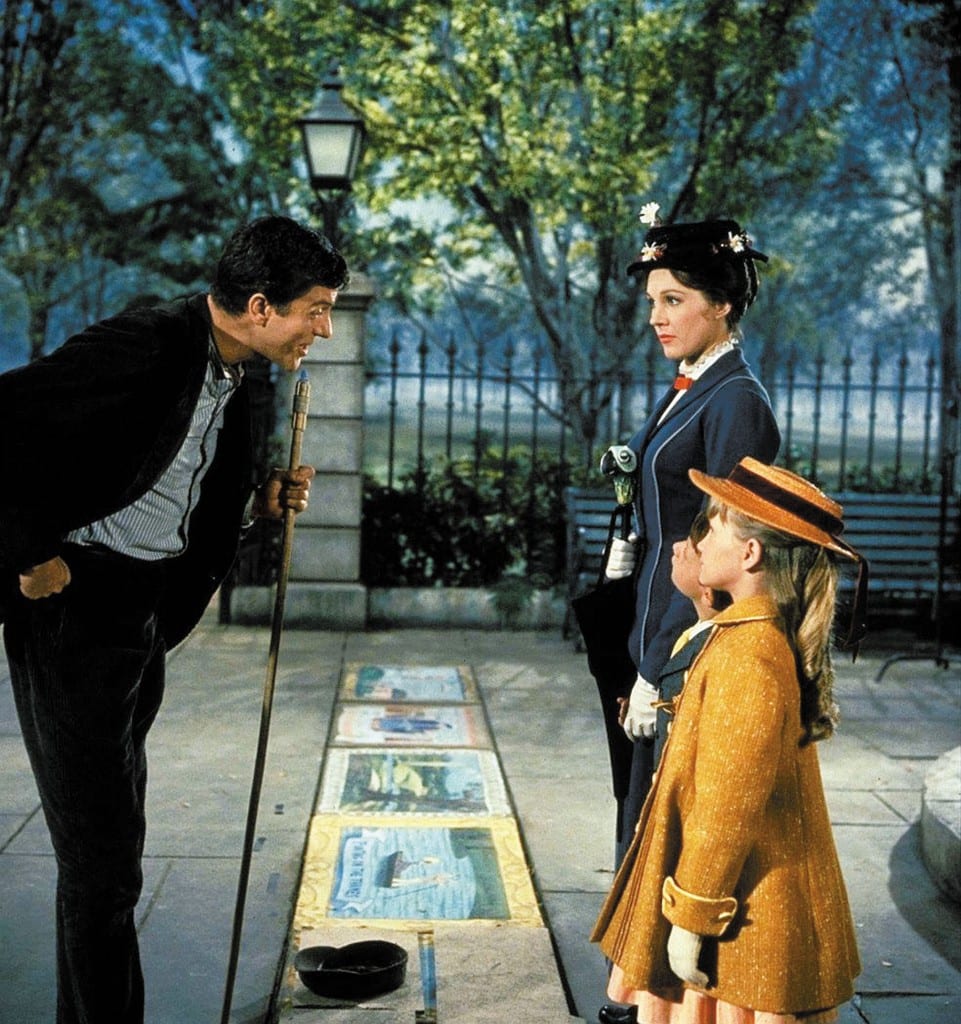 Mary Poppins blu ray chalk paintings