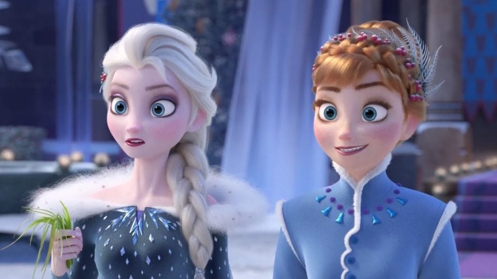 Elsa and Anna in Olaf's Frozen Adventure