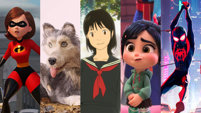 The Best Animated Feature nominations at the 91st Academy Awards: 'Incredibles 2', 'Isle of Dogs', 'Mirai', 'Ralph Breaks the Internet', 'Spider-Man: Into the Spider-Verse'