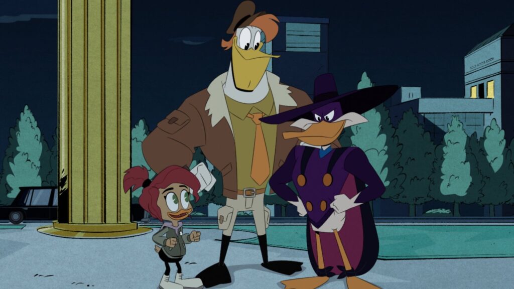 Gosalyn, Launchpad, and Darkwing