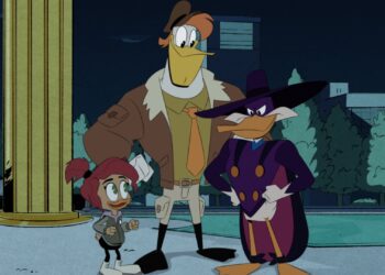 Gosalyn, Launchpad, and Darkwing