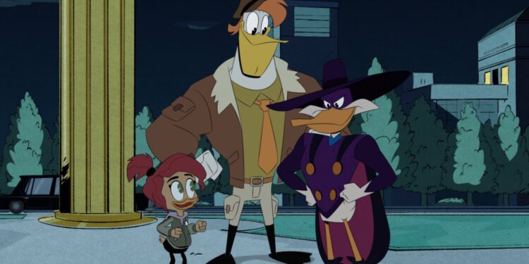 Gosalyn, Launchpad, and Darkwing